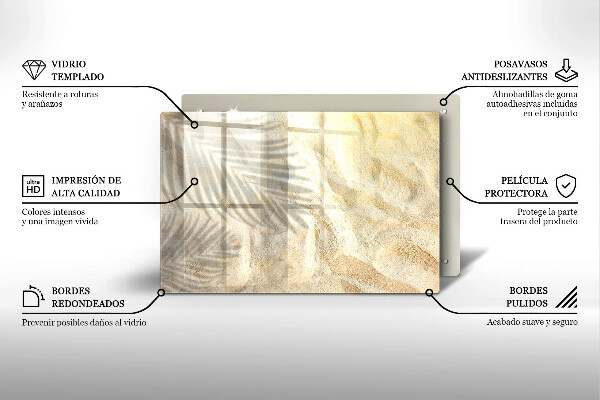 Deska do kuchni Liście palmy i piasek