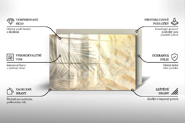 Deska do kuchni Liście palmy i piasek