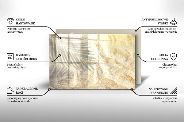 Deska do kuchni Liście palmy i piasek