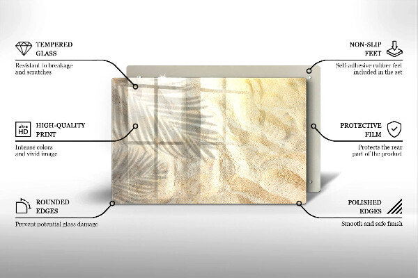 Deska do kuchni Liście palmy i piasek