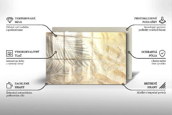 Deska do kuchni Liście palmy i piasek