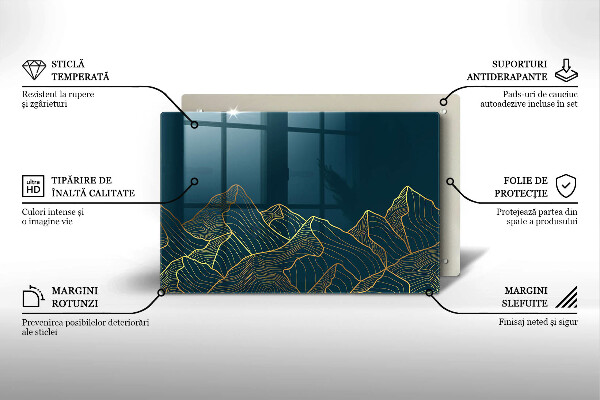 Deska do kuchni Abstrakcyjne góry