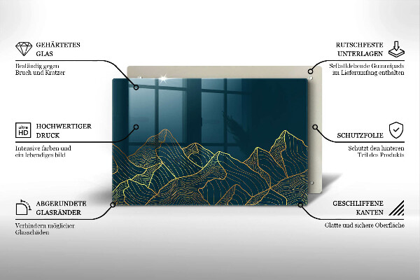 Deska do kuchni Abstrakcyjne góry