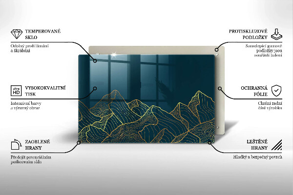 Deska do kuchni Abstrakcyjne góry