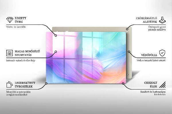 Deska do kuchni Pastelowe piórka