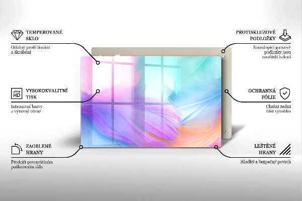 Deska do kuchni Pastelowe piórka