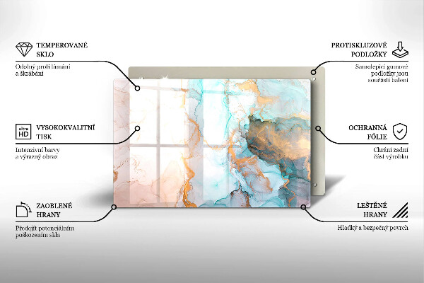 Deska do kuchni Abstrakcja marmur