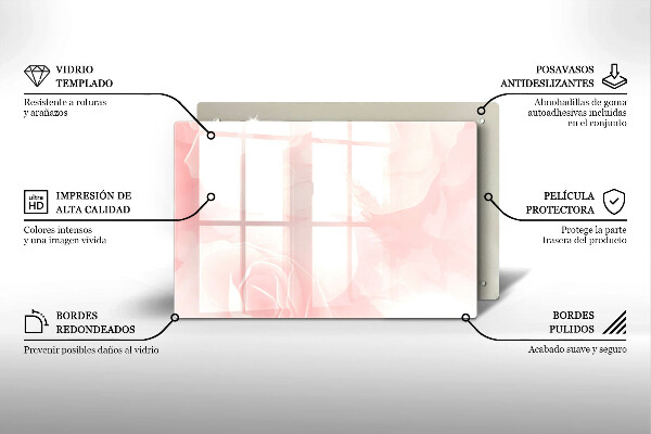 Deska do kuchni Tło pastelowe róże