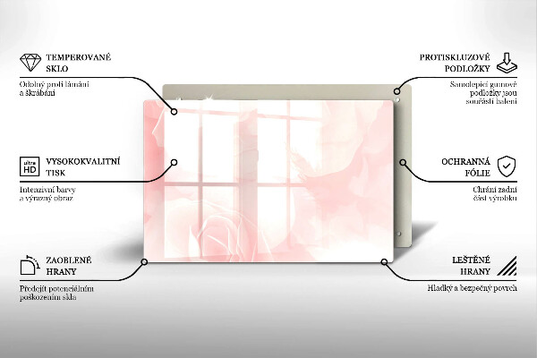 Deska do kuchni Tło pastelowe róże