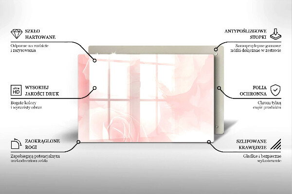 Deska do kuchni Tło pastelowe róże