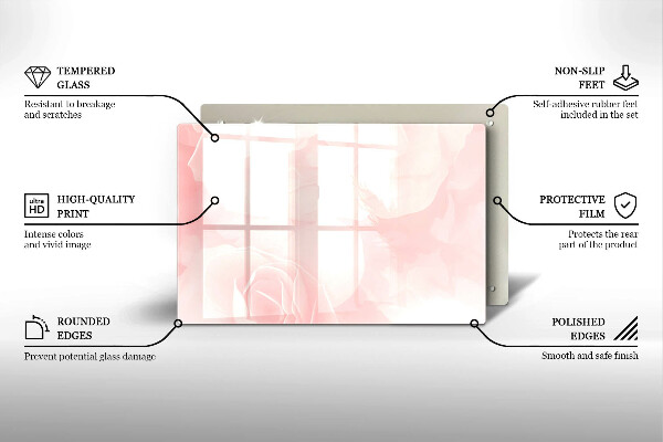 Deska do kuchni Tło pastelowe róże