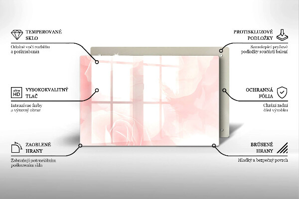 Deska do kuchni Tło pastelowe róże