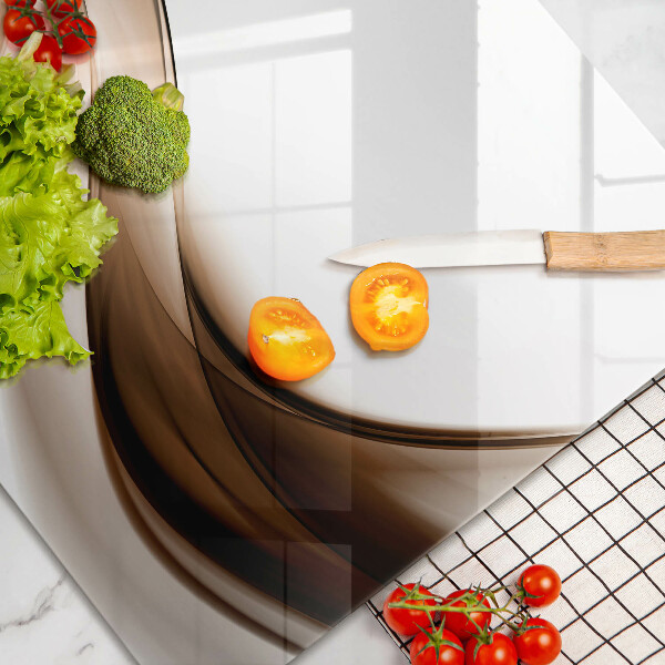 Deska do kuchni Abstrakcja brązowe linie