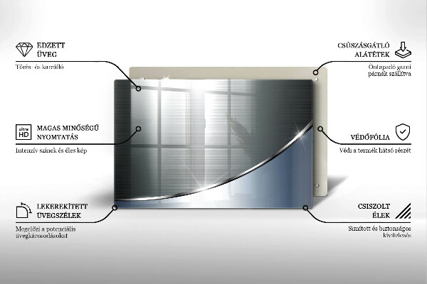 Deska do kuchni Wzór metalowa abstrakcja