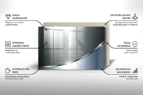 Deska do kuchni Wzór metalowa abstrakcja