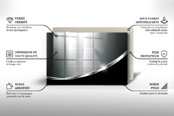Deska do kuchni Abstrakcja z metalem