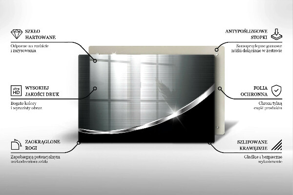 Deska do kuchni Abstrakcja z metalem