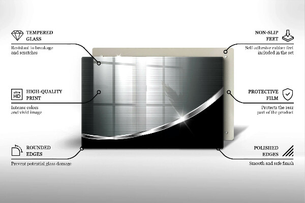 Deska do kuchni Abstrakcja z metalem