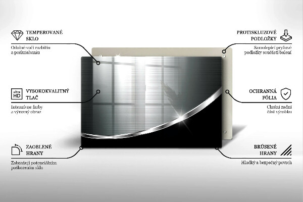 Deska do kuchni Abstrakcja z metalem