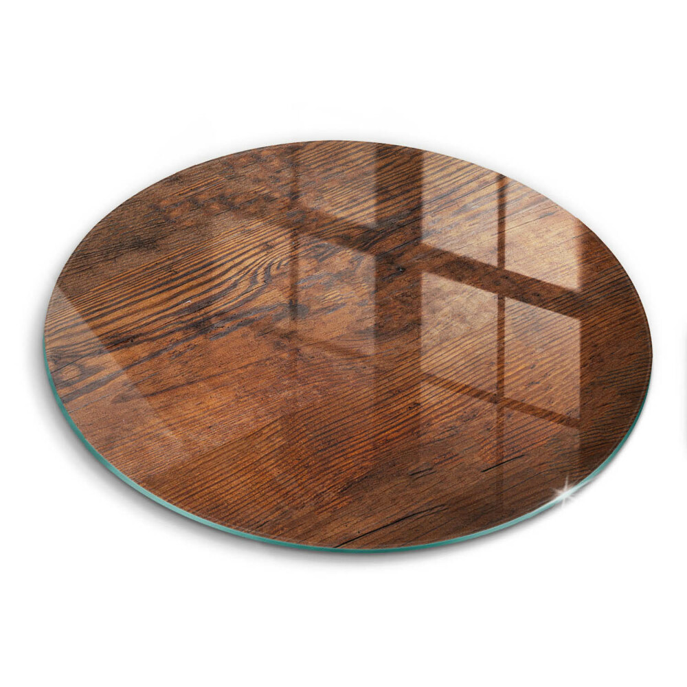 Deska kuchenna szklana Ciemne drewno deska