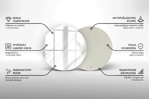 Deska kuchenna szklana Delikatny marmur