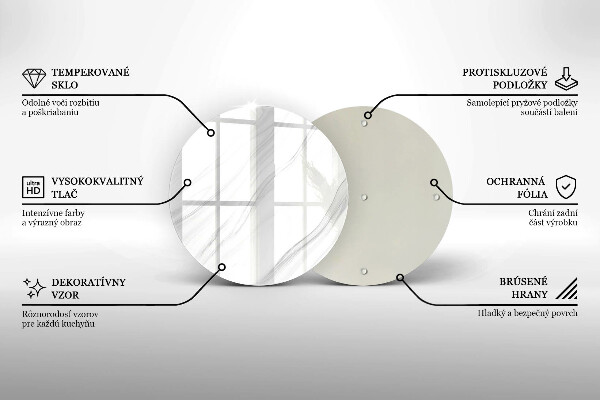 Deska kuchenna szklana Delikatny marmur