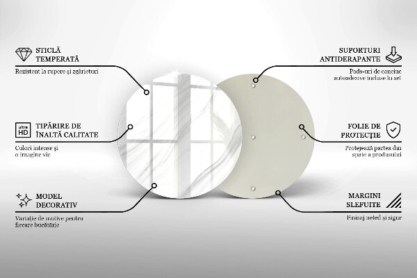 Deska kuchenna szklana Delikatny marmur