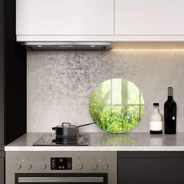 Deska kuchenna szklana Natura - trawa i rosa