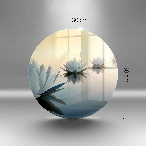 Deska kuchenna szklana Kwiaty lilie na wodzie