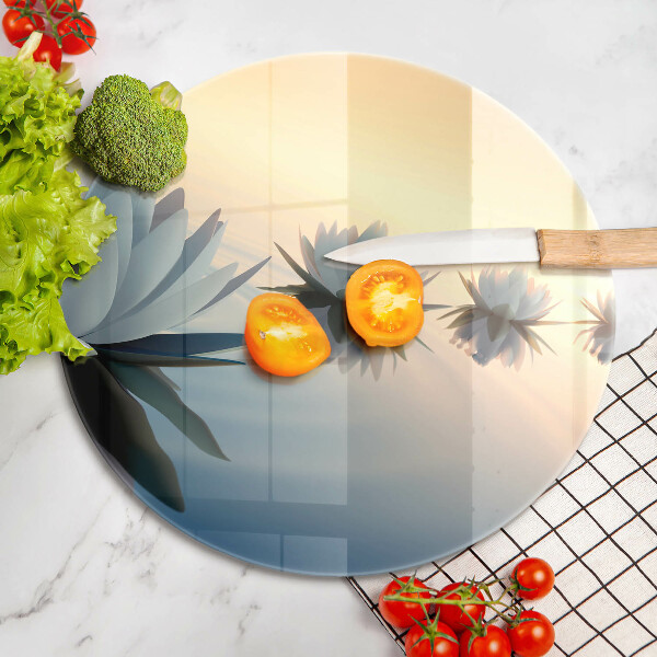 Deska kuchenna szklana Kwiaty lilie na wodzie