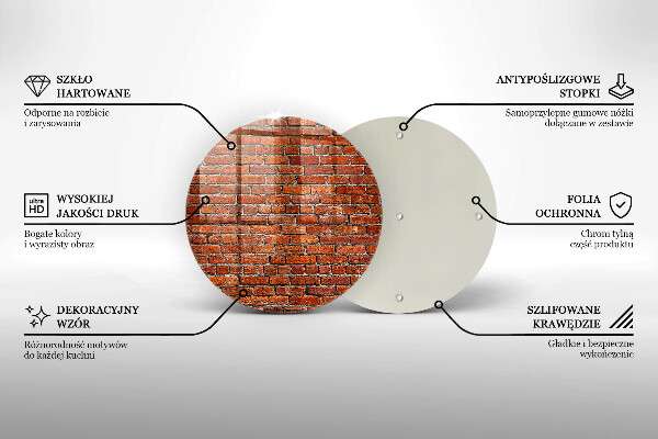 Deska kuchenna szklana Ściana cegły mur