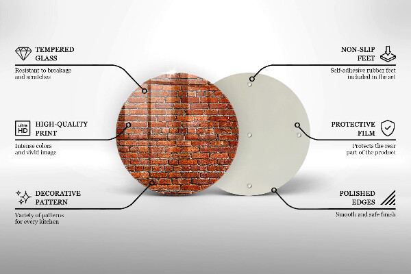 Deska kuchenna szklana Ściana cegły mur