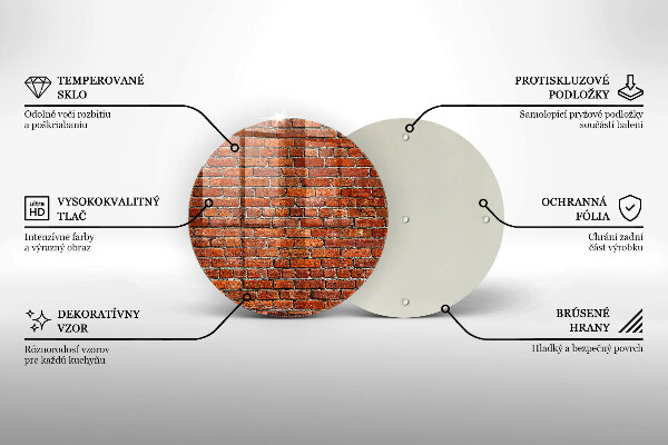 Deska kuchenna szklana Ściana cegły mur