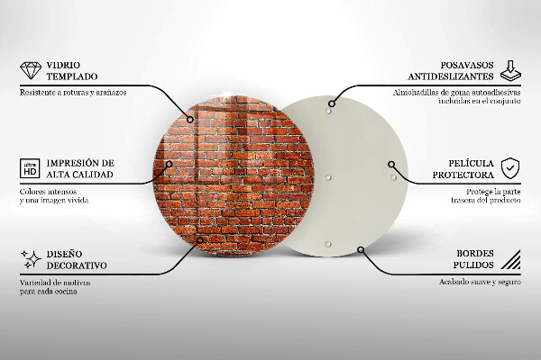 Deska kuchenna szklana Ściana cegły mur