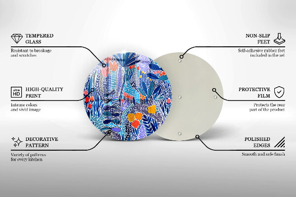 Deska kuchenna szklana Malowana łąka