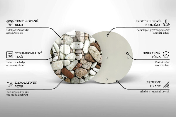 Deska kuchenna szklana Tło małe kamienie