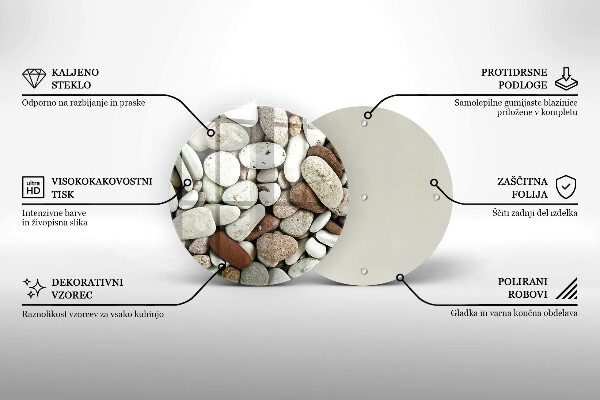 Deska kuchenna szklana Tło małe kamienie
