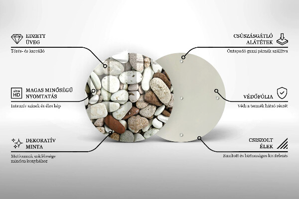 Deska kuchenna szklana Tło małe kamienie