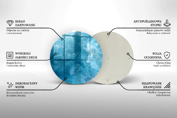 Deska kuchenna szklana Błękitna woda