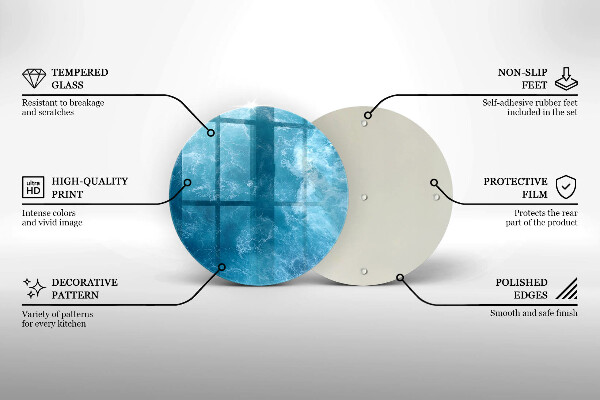Deska kuchenna szklana Błękitna woda