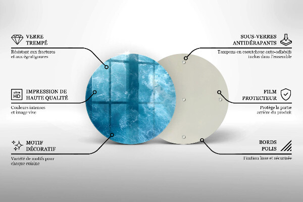 Deska kuchenna szklana Błękitna woda