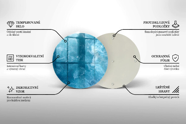 Deska kuchenna szklana Błękitna woda