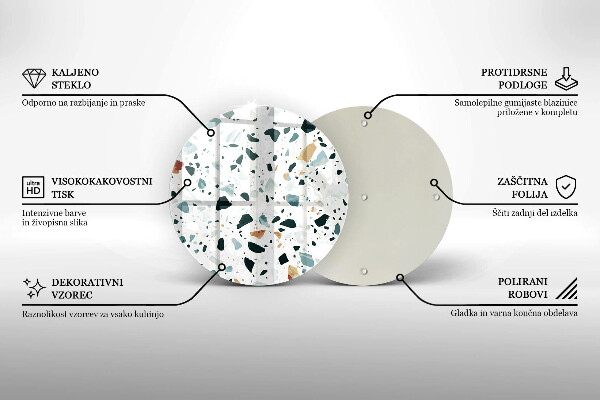 Szklana deska kuchenna Jasny kamień gres