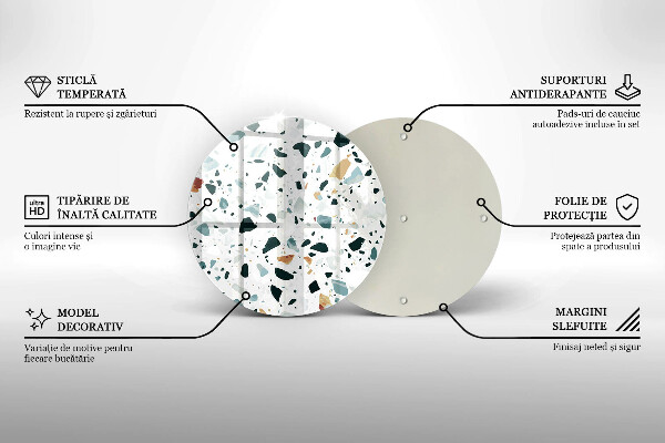 Szklana deska kuchenna Jasny kamień gres
