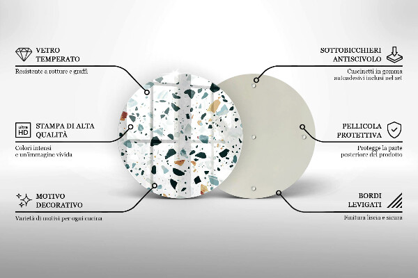 Szklana deska kuchenna Jasny kamień gres