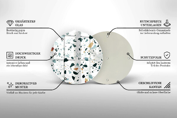 Szklana deska kuchenna Jasny kamień gres