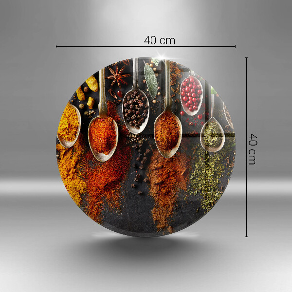 Deska kuchenna szklana Łyżki z przyprawami