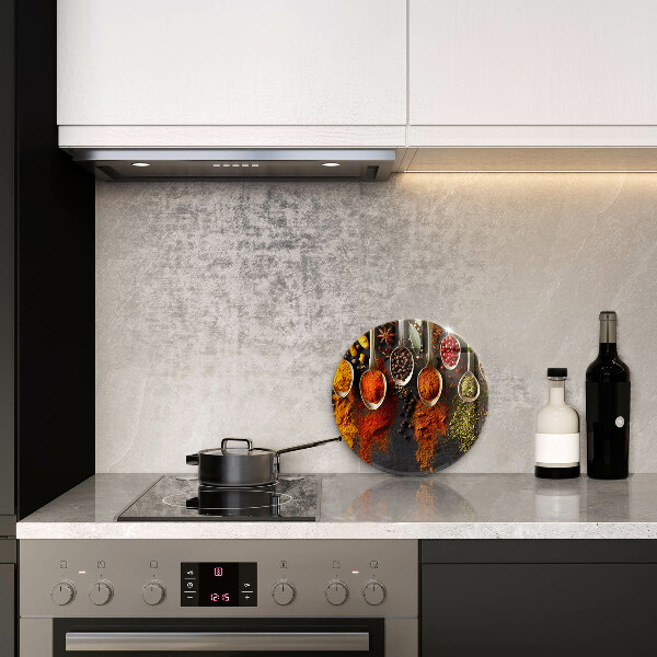 Deska kuchenna szklana Łyżki z przyprawami