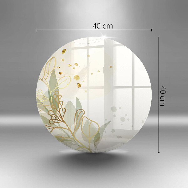 Deska kuchenna szklana Akwarelowe i złote liście