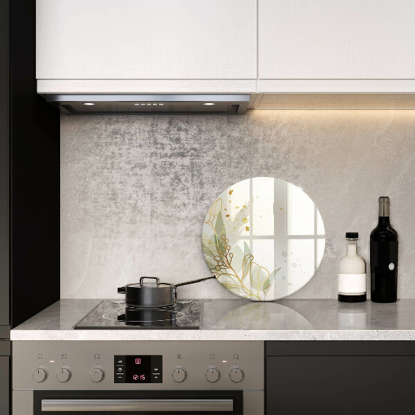 Deska kuchenna szklana Akwarelowe i złote liście